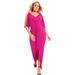 Plus Size Women's Twist-Front Dress by June+Vie in Vivid Pink (Size 18/20)