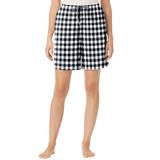 Plus Size Women's Woven Sleep Short by Dreams & Co. in Black White Check (Size 3X)