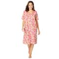 Plus Size Women's Print Sleepshirt by Dreams & Co. in Sugar Melon Floral (Size 5X/6X) Nightgown