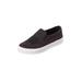 Wide Width Women's The Skyla Slip On Sneaker by Comfortview in Black (Size 9 W)