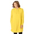 Plus Size Women's Longer-Length Fleece Hooded Sweatshirt. by Woman Within in Primrose Yellow (Size 1X)
