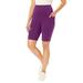 Plus Size Women's Pocket Bike Short by Woman Within in Plum Purple (Size M)