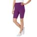 Plus Size Women's Stretch Cotton Bike Short by Woman Within in Plum Purple (Size 6X)