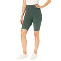 Plus Size Women's Pocket Bike Short by Woman Within in Pine (Size S)