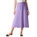 Plus Size Women's 7-Day Knit A-Line Skirt by Woman Within in Soft Iris (Size M)