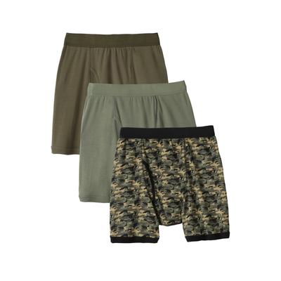Men's Big & Tall Cotton Cycle Briefs 3-Pack by KingSize in Hunter Camo Pack (Size 6XL) Underwear