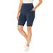 Plus Size Women's Pocket Bike Short by Woman Within in Heather Navy (Size 1X)