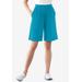 Plus Size Women's 7-Day Knit Short by Woman Within in Turq Blue (Size S)