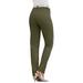 Plus Size Women's Invisible Stretch® Contour Straight-Leg Jean by Denim 24/7 in Dark Olive Green (Size 34 W)