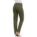 Plus Size Women's Invisible Stretch® Contour Straight-Leg Jean by Denim 24/7 in Dark Olive Green (Size 28 WP)