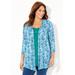Plus Size Women's Cardigan and Tank Duet by Catherines in Waterfall Medallion (Size 2X)