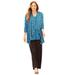 Plus Size Women's AnyWear Cascade Jacket by Catherines in Waterfall Kaleidoscope (Size 2X)