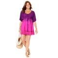 Plus Size Women's Renee Ombre Cover Up Dress by Swimsuits For All in Spice Fruit Punch (Size 22/24)