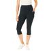 Plus Size Women's Pocket Capri Legging by Woman Within in Heather Charcoal (Size 3X)
