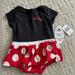 Disney Costumes | Minnie Mouse Dress/Costume/Onesie- 3mo | Color: Black/Red | Size: 3mo