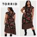 Torrid Dresses | New Torrid 4 4x Red Black Roses Lace Asymmetrical Empire Waist Romantic Dress | Color: Black/Red | Size: 4x