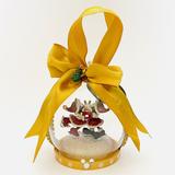 Disney Holiday | Disney Parks Santa Mickey And Minnie Mouse Glass Globe Ornament 2018 | Color: Blue/Gold | Size: Os