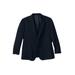 Men's Big & Tall Tipped knit top blazer by KingSize in Black (Size 60)