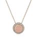 Michael Kors Jewelry | Michael Kors Crystals Pave Disc Medallion Necklace Rose Gold New With Box | Color: Gold | Size: Os
