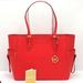 Michael Kors Bags | Michael Kors Gilly Large Saffiano Leather Tote Bag Bright Red Color | Color: Gold/Red | Size: Large