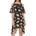 Disney Dresses | Disney Beauty And The Beast Feather Print Dress M | Color: Black/Yellow | Size: M