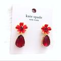 Kate Spade Jewelry | Kate Spade Blushing Blooms Red Multi Drop Earrings | Color: Gold/Red | Size: Os