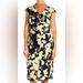 Ralph Lauren Dresses | Lauren Ralph Lauren Black Yellow Floral Print Sheath Dress Size 12 | Color: Black/Yellow | Size: 12