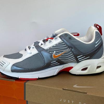 Nike Shoes | New Women's Nike Air Max Athletic Shoes, 7.5 Us, Grey, White, Orange, Item S13 | Color: Gray/White | Size: 7.5
