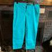 Nine West Jeans | Ladies Size 8 Nine West Aqua Colored Denim Capris. | Color: Green | Size: 8