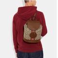 Coach Bags | New! Dempsey Drawstring Backpack In Signature Jacquard | Color: Brown/Tan | Size: Os