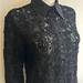 Zara Tops | New! Zara Black Crochet Floral Embroidered Rope Lace Long Sleeve Blouse -Size Xs | Color: Black | Size: Xs