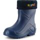 Ladeheid Children's Girl's Boy's EVA Extra Light Wellington Boots Rainy Wellies Rain Boots LA-763 (Blue295c/Navy Blue, 2.5 UK)