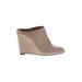 Calvin Klein Mule/Clog: Tan Print Shoes - Women's Size 7 - Round Toe