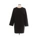 H&M Casual Dress - Shift: Black Solid Dresses - Women's Size Large