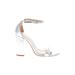 Schutz Heels: Silver Shoes - Women's Size 7 - Open Toe