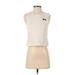 Adidas Active Tank Top: Ivory Solid Activewear - Women's Size X-Small