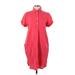 Gap Casual Dress - Shirtdress High Neck Short sleeves: Red Print Dresses - Women's Size Small