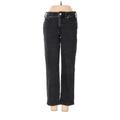 Madewell Jeans - Mid/Reg Rise Straight Leg Denim: Black Bottoms - Women's Size 25 Petite - Black Wash