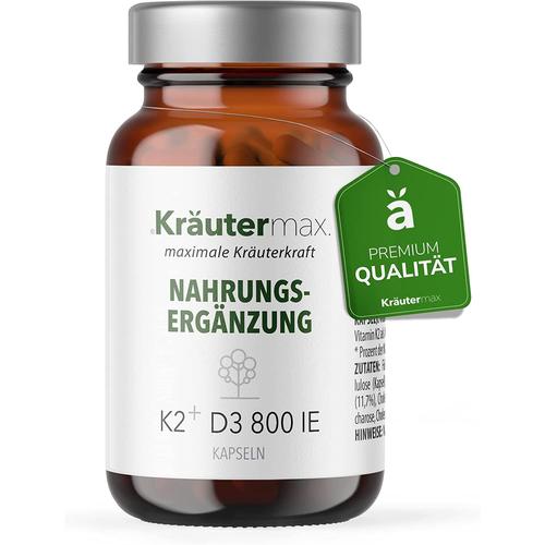 Kräutermax Vitamin K2 plus D3 800 IE Kapseln 100 St