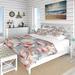 Designart "Seashell Serenity Ii Tropical Pattern III" White Abstract Bedding Set With Shams