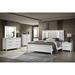 Denissa 3 Piece White Upholstered LED Panel Bedroom Set