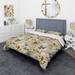 Designart "Vintage Ornamental Corners Victorian Pattern II" Damask Bedding Cover Set With 2 Shams