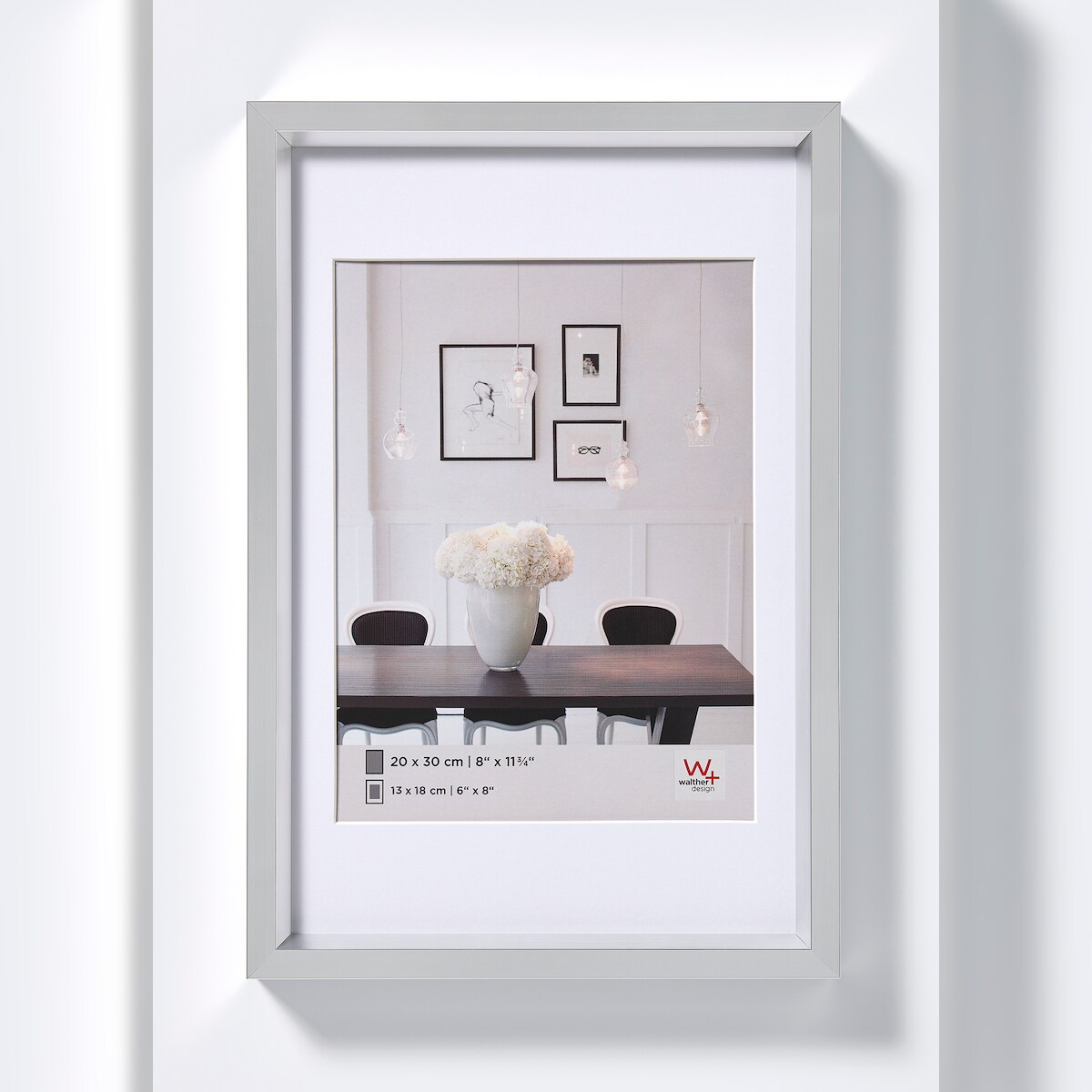 Steel Style Kunststoff Bilderrahmen 13x18 cm SILBER Image
