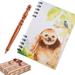 'Sloth-Themed Paper Journal and Wood Pen Curated Gift Set'