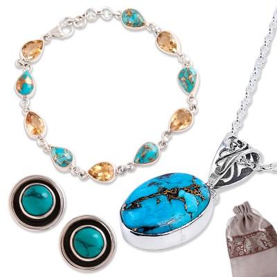 Mythical India,'Curated Gift Set with Necklace Earrings Bracelet from India'