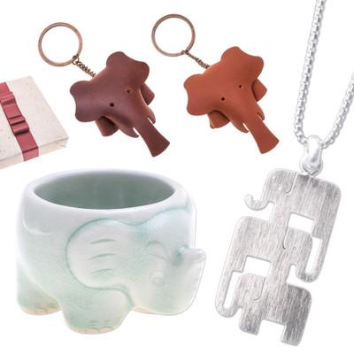 'Elephant-Themed Traditional Curated Gift Set from Thailand'