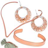 'Floral Sterling Silver-Accented Copper Curated Gift Set'