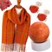 Orange Vibrancy,'Scarf Jasper Sphere and Carnelian Earrings Curated Gift Set'