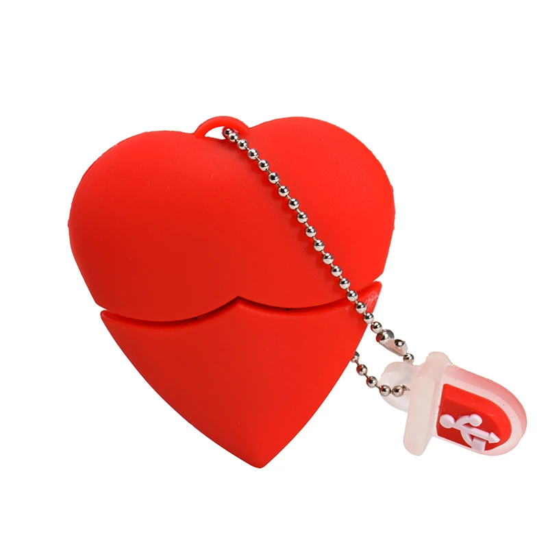 JASTER Love coeur style clé USB clé USB 4gb 16gb 32G 64G clé USB clé u disque clé USB collier cadeau créatif