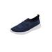 Extra Wide Width Men's Athletic Knit Stretch Sneaker by KingSize in Navy Marl (Size 10 EW)